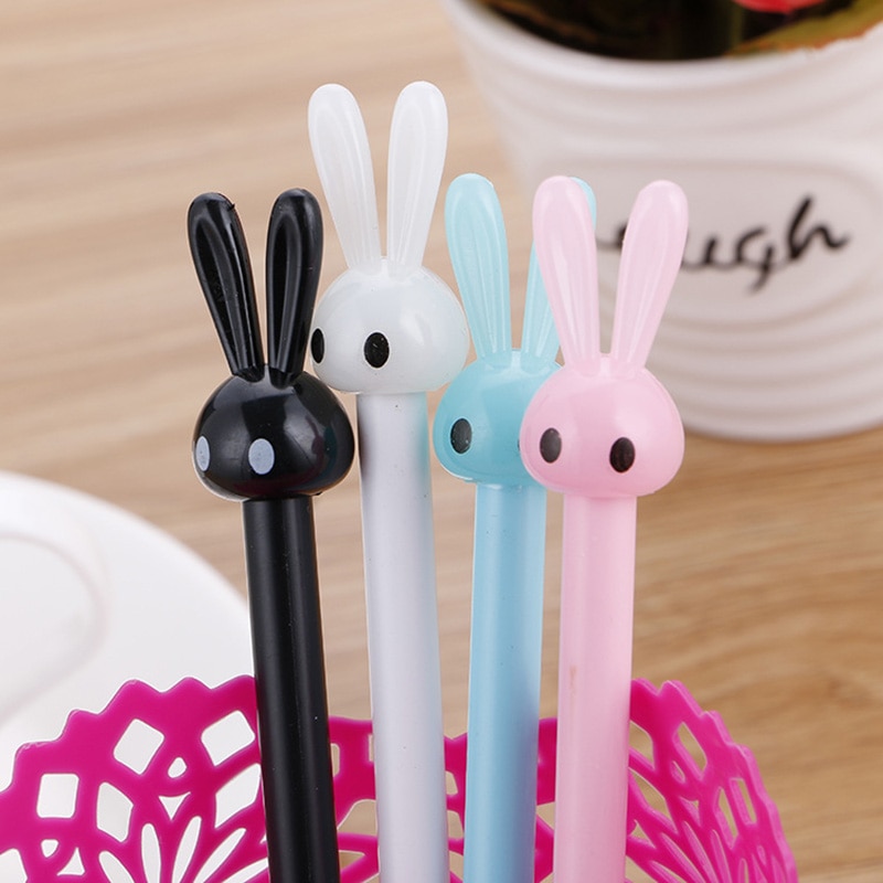 4pcs/set cute bunny pen kawaii 0.5mm cartoon creative ..